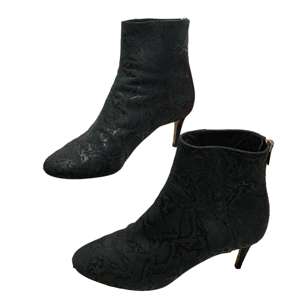 JIMMY CHOO Duke Snakeskin Rear Zip Booties Size - Picture 11 of 11